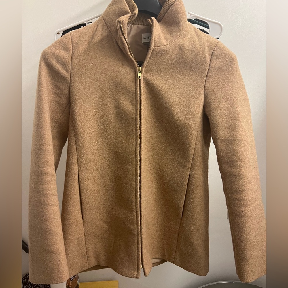 J. Crew camel coat size 8